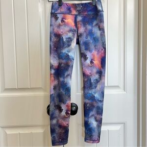 Athleta Girl Printed Chit Chat Tight in Pink/Blue Multi, Size L (12)